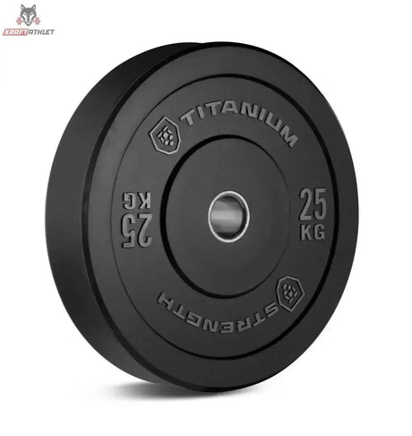 Titanium Strength BP10 Bumper Plate 10 kg schwarz, Variante 25 kg in Frontansicht