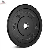 Titanium Strength BP10 Bumper Plate 10 kg schwarz, Variante 5 kg in Frontansicht