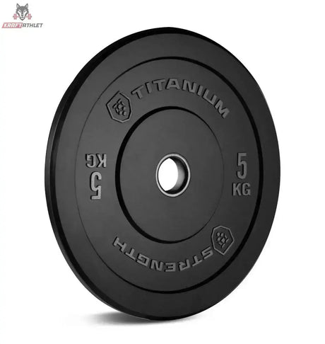 Titanium Strength BP10 Bumper Plate 10 kg schwarz, Variante 5 kg in Frontansicht