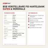 Technische Daten und Merkmale von Titanium Strength BSB Verstellbare FID Hantelbank als Tabelle