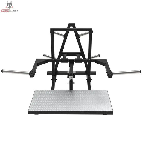 Titanium Strength BSQ80 Belt Squat in der Frontansicht mit A-Rahmen, Griffen und breiter Standplattform