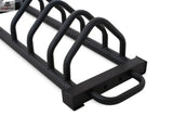 Titanium Strength Bumper-Plattenständer Deluxe BR5, Detail des Tragegriffs an der Stirnseite