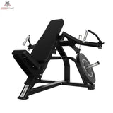 Titanium Strength Chest Monday Pack, Schrägbankpresse in Schwarz mit Hantelscheibe, Seitenansicht