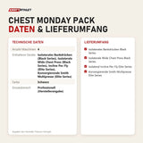 Technische Daten und Lieferumfang von Titanium Strength Chest Monday Pack als Tabelle