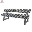 Titanium Strength Chrom-Hantelset 2,5–25 kg mit Rack – Zweistufiges Ablagerack mit kompletter Kurzhantelreihe
