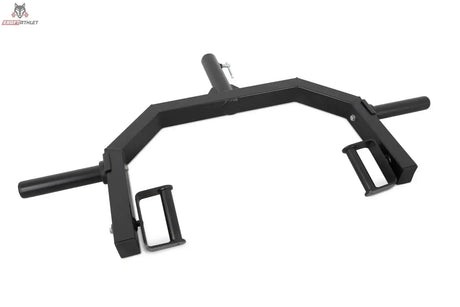 Titanium Strength CJ15 Clean and Jerk Handle in Schwarz, Gesamtansicht mit Hülse und zwei Griffpaaren