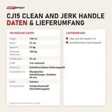 Technische Daten und Lieferumfang von Titanium Strength CJ15 Clean and Jerk Handle als Tabelle