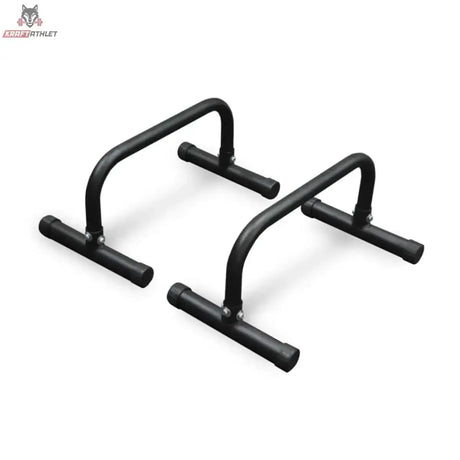 Titanium Strength CPB Parallel-Bars in Schwarz, Schrägansicht beider niedrigen Barren nebeneinander