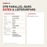 Technische Daten und Lieferumfang von Titanium Strength CPB Parallel-Bars als Tabelle