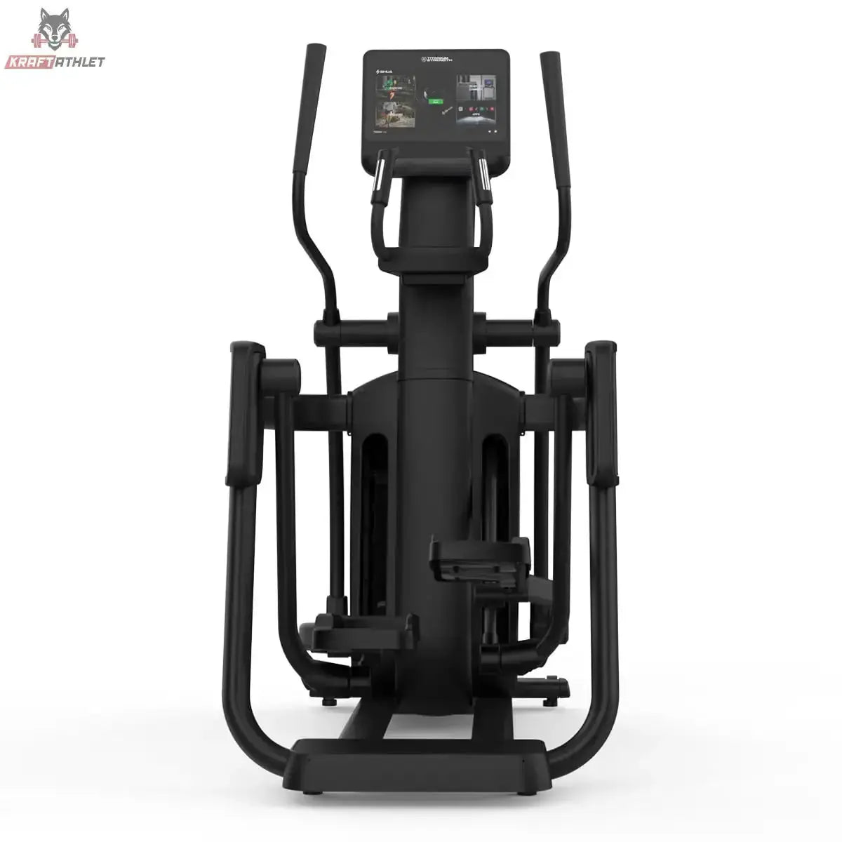 Titanium Strength CT1100T Crosstrainer Pro Series in Schwarz, Frontansicht mit Touchscreen
