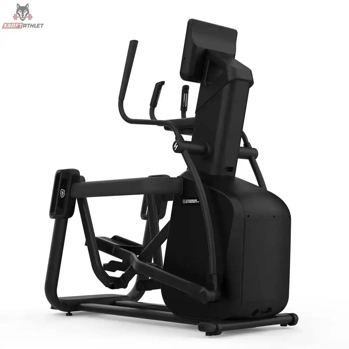Titanium Strength CT1100T Crosstrainer Pro Series in Schwarz, Ansicht von hinten auf Gehäuse und Pedale