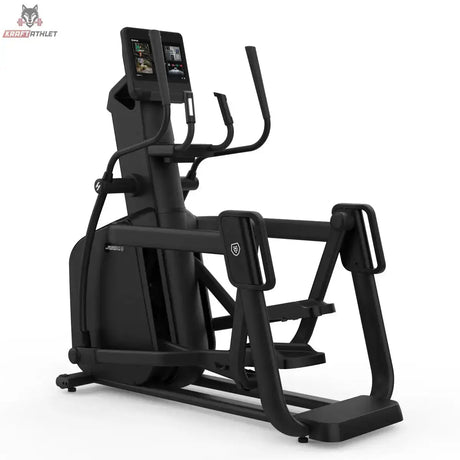 Titanium Strength CT1100T Crosstrainer Pro Series in Schwarz, Seitenansicht mit Armhebeln und Pedalen
