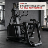 Titanium Strength CT1100T Crosstrainer Pro Series in einem fertig eingerichteten Studio mit dunklen Wänden und Gummiboden