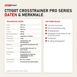 Technische Daten und Merkmale von Titanium Strength CT1100T Crosstrainer Pro Series als Tabelle