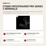 Titanium Strength CT2000 Crosstrainer Pro Series mit 4 Merkmalen: Kein Stromanschluss nötig, 20 Widerstandsstufen, 23 Programme, Bluetooth FTMS