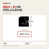 Maßbild Titanium Strength CT2000T Crosstrainer mit Touchscreen: Stellfläche 200,5 × 81 cm, Höhe 166,5 cm