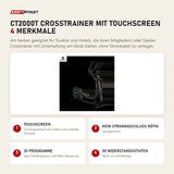 Titanium Strength CT2000T Crosstrainer mit Touchscreen mit 4 Merkmalen: Touchscreen, Kein Stromanschluss nötig, 32 Programme, 20 Widerstandsstufen