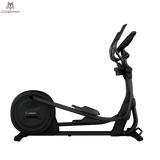 Titanium Strength CT2000T Crosstrainer mit Touchscreen in Schwarz, Seitenansicht von links mit Schwungradgehäuse
