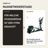 Frage und Antwort zu Titanium Strength CT900 LCD Crosstrainer Performance Series: Für welche Studiogröße ist der CT900 gedacht?