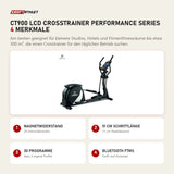 Titanium Strength CT900 LCD Crosstrainer Performance Series mit 4 Merkmalen: Magnetwiderstand, 51 cm Schrittlänge, 30 Programme, Bluetooth FTMS