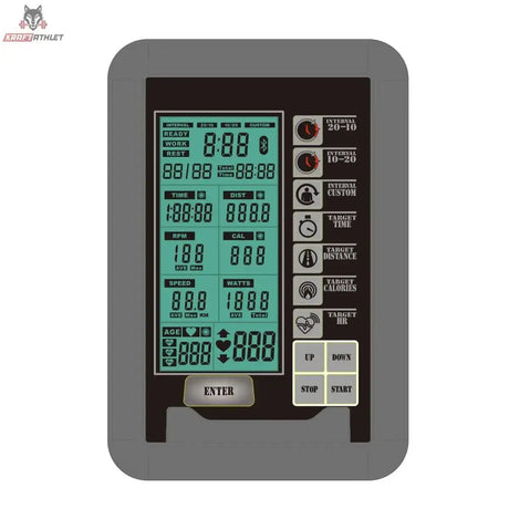 Titanium Strength Curved Laufband CX, Detail der Konsole mit LCD-Anzeige und Bedientasten