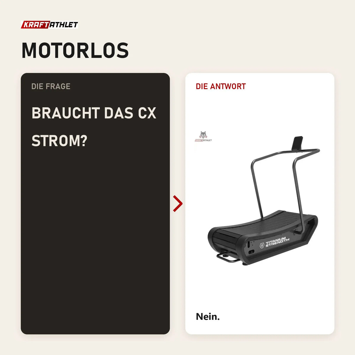 Frage und Antwort zu Titanium Strength Curved Laufband CX: Braucht das CX Strom?