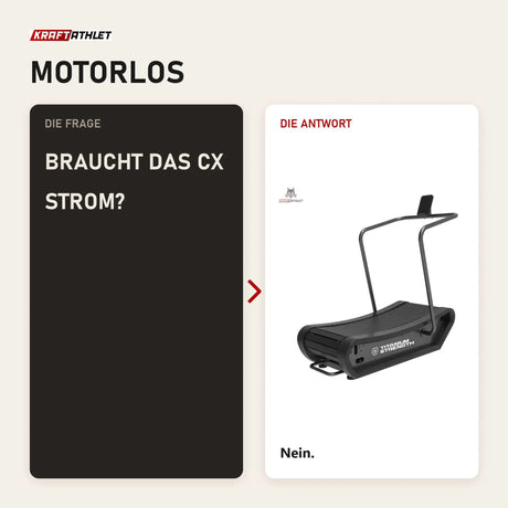 Frage und Antwort zu Titanium Strength Curved Laufband CX: Braucht das CX Strom?