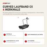Titanium Strength Curved Laufband CX mit 4 Merkmalen: Motorlos, Kein Stromanschluss nötig, Lauffläche 145 × 44 cm, LCD-Anzeige