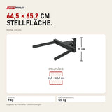 Maßbild Titanium Strength DP1 Dip Handle Evolution: Stellfläche 64,5 × 65,2 cm, Höhe 20 cm