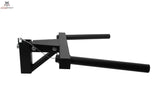 Titanium Strength DP1 Dip Handle Evolution in Schwarz, Seitenansicht mit Befestigung und Sicherungsstift