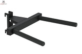Titanium Strength DP2 Dip Handle in Schrägansicht von rechts mit Befestigungsplatte und zwei schwarzen Holmen
