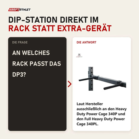 Frage und Antwort zu Titanium Strength DP3 Dip Handle: An welches Rack passt das DP3?
