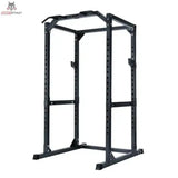 Titanium Strength DP3 Dip Handle in Schrägansicht am schwarzen Power Cage, als Dip-Station an der Vorderseite montiert