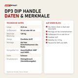 Technische Daten und Merkmale von Titanium Strength DP3 Dip Handle als Tabelle
