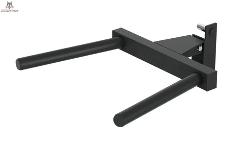 Titanium Strength DP4 Dip Handle Attachment X Line in Schwarz, Seitenansicht mit zwei langen Griffen