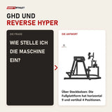 Frage und Antwort zu Titanium Strength Elite Series 2-in-1 GHD & Reverse Hyperextension: Wie stelle ich die Maschine ein?