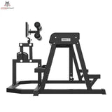 Titanium Strength Elite Series 2-in-1 GHD & Reverse Hyperextension in der Seitenansicht rechts mit Fußplattform und verstellbarem Fußhalter
