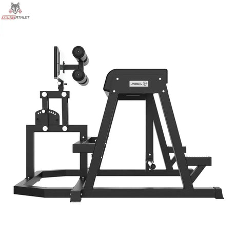 Titanium Strength Elite Series 2-in-1 GHD & Reverse Hyperextension in der Seitenansicht rechts mit Fußplattform und verstellbarem Fußhalter