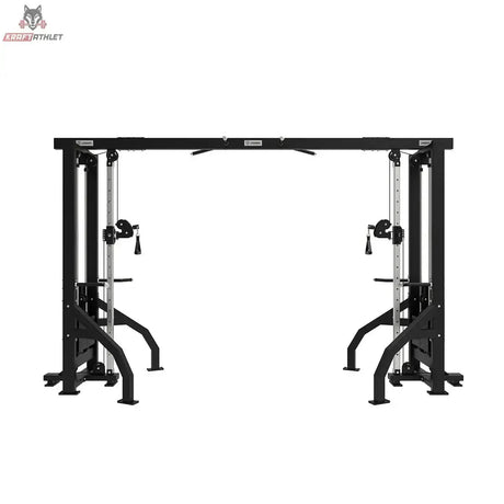 Titanium Strength Elite Series 2-Station Cable Crossover in Frontansicht mit Griffen an beiden Seilzügen