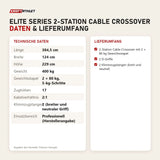 Technische Daten und Lieferumfang von Titanium Strength Elite Series 2-Station Cable Crossover als Tabelle