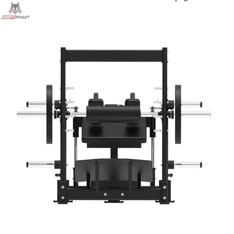 Titanium Strength Elite Series 3D Smith Hip Thrust – Frontansicht mit Hüftpolster und Scheibenaufnahmen