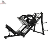 Titanium Strength Elite Series 45-Grad-Beinpresse – Schrägansicht von der anderen Seite mit Rückenlehne