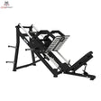 Titanium Strength Elite Series 45-Grad-Beinpresse – Schrägansicht mit Schlitten, Fußplatte und Scheibenhaltern