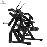 Titanium Strength Elite Series Abdominal Crunch in Schrägansicht von hinten mit Hebelarm und Scheibenaufnahme