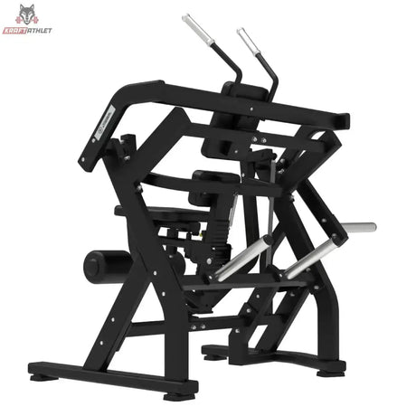 Titanium Strength Elite Series Abdominal Crunch in Schrägansicht von rechts mit Sitz und Beinpolstern
