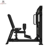 Titanium Strength Elite Series Abduktor-Adduktor Pro – Seitenansicht von links mit Rückenlehne und Beinpolstern