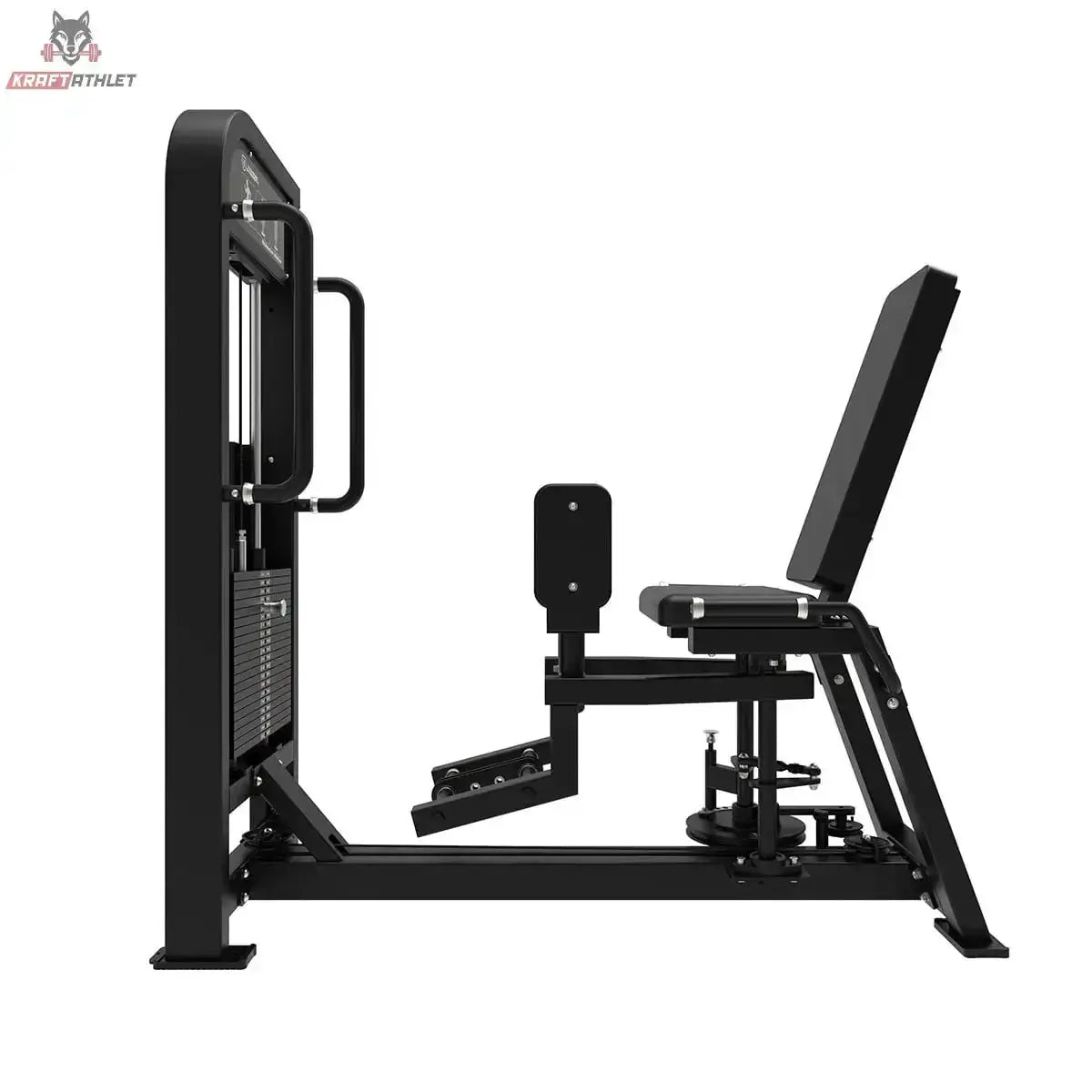 Titanium Strength Elite Series Abduktor-Adduktor Pro – Seitenansicht mit Sitz, Beinpolstern und Haltegriff