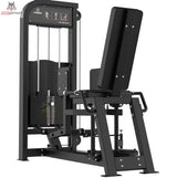Titanium Strength Elite Series Abduktorenmaschine – Schrägansicht von rechts mit Rückenlehne und Beinhebeln