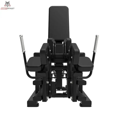 Titanium Strength Elite Series Adduktorenmaschine Plate-Loaded in Frontansicht mit Sitz und Beinpolstern