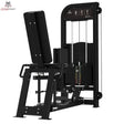 Titanium Strength Elite Series Adduktorenmaschine – Schrägansicht mit Rückenlehne, Beinpolstern und Gewichtsturm